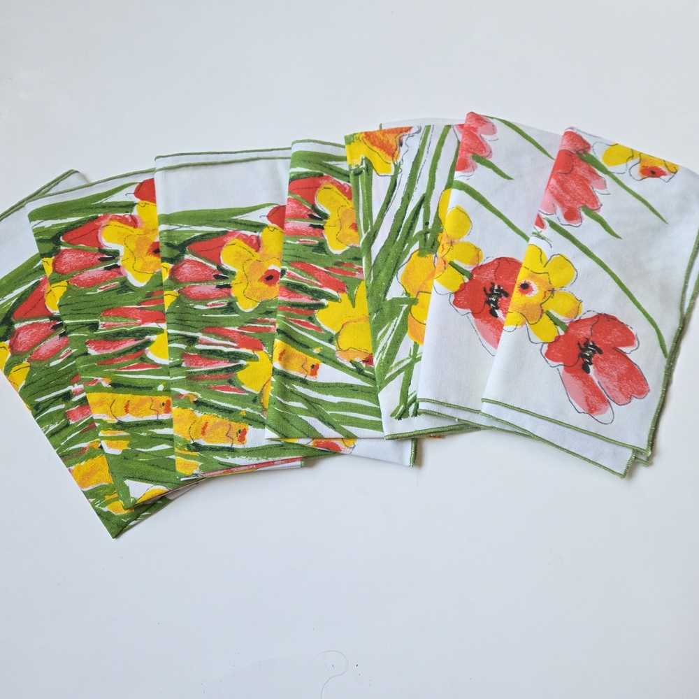 Vintage VERA Floral Napkins Set Of 7